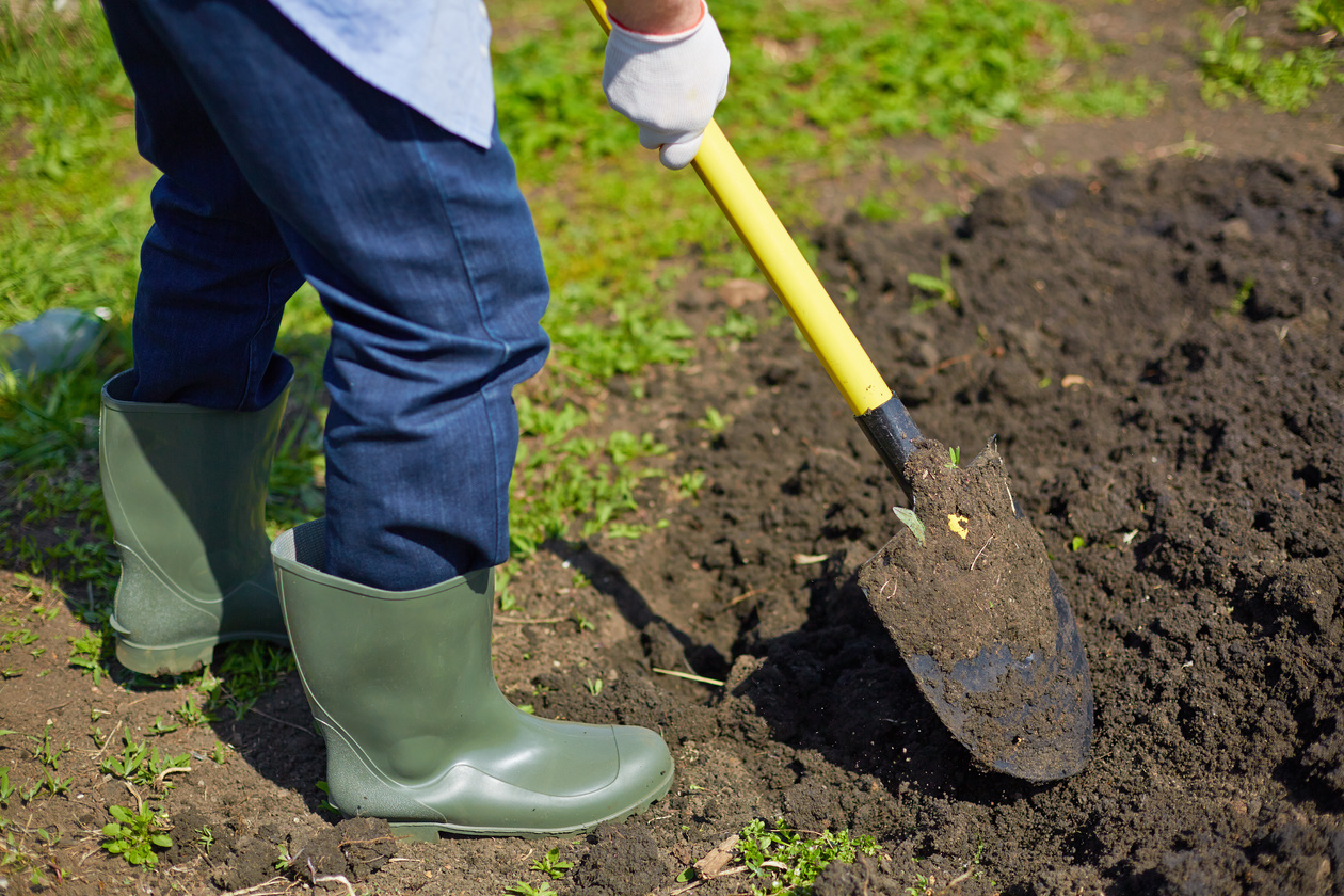 Digging soil